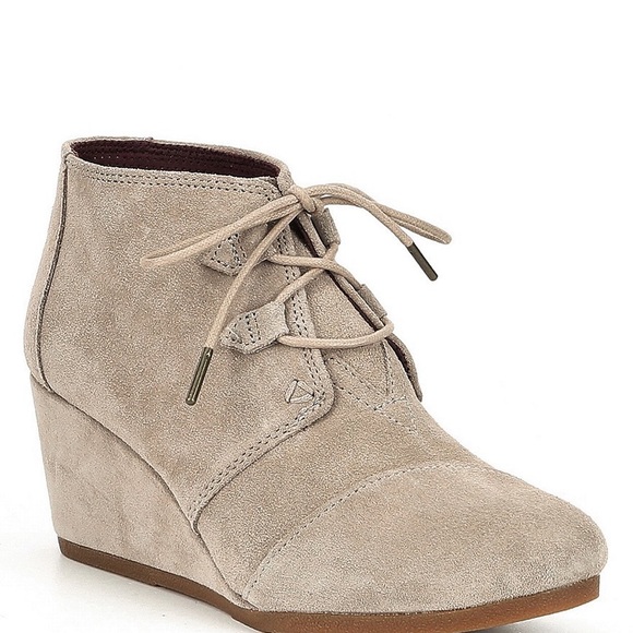 TOMS Suede Wedges Size 7 (taupe) - Picture 5 of 5